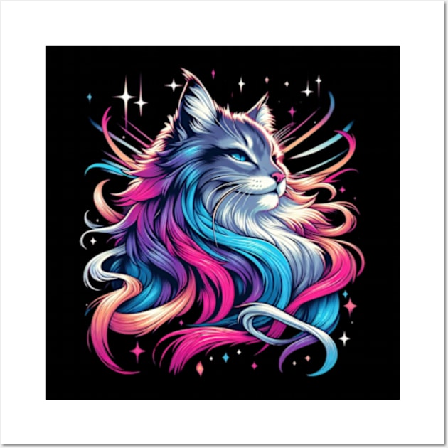 Prideful Whiskers: Majestic Cat Wall Art by Malus Cattus